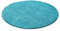 Muratap Teppich Wohnzimmer Weich - Basic Shaggy - Hochflor Teppich Wohnzimmerteppich, Schlafzimmerteppich Pflegeleicht und Fusselfrei - Große: 160 cm - Rund - Farbe: Türkis Blau