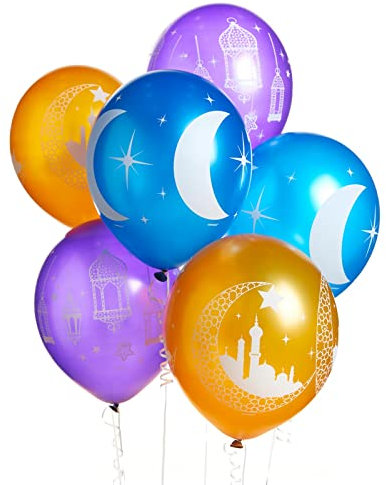 Amscan 9914172 Opulent Eid Ballons 27,9 cm, Latex, Violett