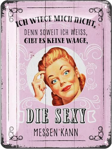 LANOLU Retro Blechschild ES GIBT KEINE WAAGE, lustige Sprüche Schild Freundschaft, Shabby Chic Deko, Geschenke für beste Freunde, Retro Farmhouse Deko, vintage Metallschilder 15x20cm