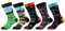 WeciBor Herren Lustige Bunte Baumwolle Socken, 5 Paar Mehrfarbig Fahrräder, Größe 39-42
