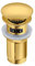 BALNEO Bouchon Évier Universel Click Cone Pop-Up Or, Laiton, Antirouille, 4 Joints, Joint, Bonde, 66mm X G1 1/4, avec Trop-Plein, C-Click