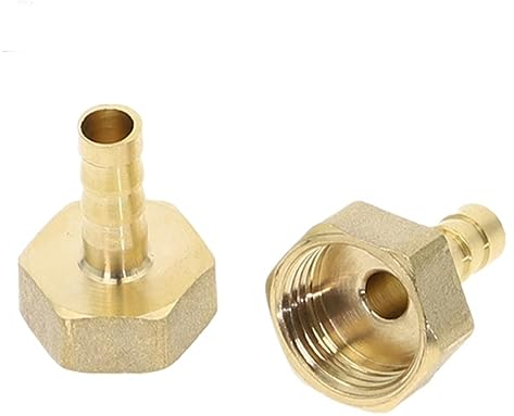 Rohrverschraubungen Messing Barb Schlauchanschluss Fitting Kraftstoff Luft Gas Wasserschlauch Öl ID 4mm-19mm bis 1/8'' 1/4'' 3/81/2'' Innengewinde Kupfer-16mm,3/4
