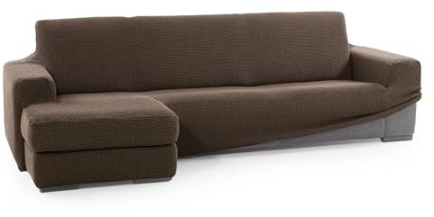 SOFASKINS® super elastischer Chaise Longue überzug, Sofabezug Kurze Linke Armlehne, Sofa überzug atmungsaktiv, bequem und langlebig, Kompatible Abmessungen des Sofas (210-340 cm), Farbe Ante