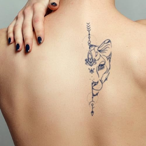Orientalischer Löwe - Forever Never® | Temporäre Tattoos für Erwachsene - Hält bis zu 2 Wochen | vegan, wasserfest, EU-zertifiziert