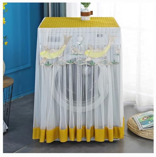 FUELIX Cubierta para Lavadora/Secadora, Tapa de Lavadora, Mueble Lavadora Exterior, Resistente Al Polvo Cubierta Protector Protectora Sol y Polvo para Lavadoras De Carga Frontal L