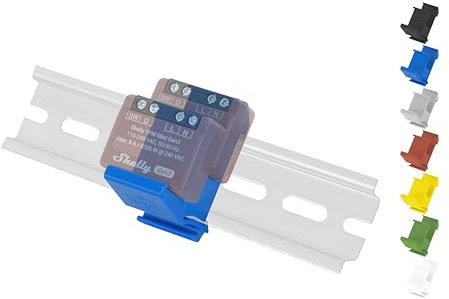 Shelly-MINI Support de rail DIN plat double (35 mm) (bleu prime))