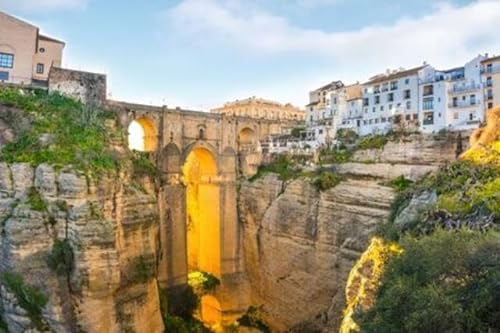adrium Poster-Bild 140 x 90 cm: Ronda, Spanien Altstadt-Sommerstadtbild an der Tajo-Schlucht. (126470751)