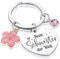 Schlüsselanhänger Schwester Geschenk für Schwester Weihnachtsgeschenke Schwester Beste Schwester Geschenke Personalisierte Geburtstagsgeschenk Ostergeschenk Schwester Freundschaft Glücksbringer