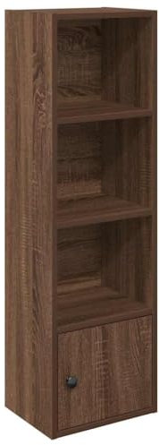 vidaXL Bookcase Brown Oak 31x24x102 cm Engineered Wood