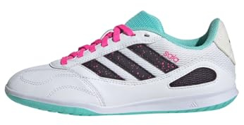 adidas Unisex Kids Super Sala Competition 3 Kids IN Fußballschuh Cloud White/Aurora Black/Flash Aqua 33 1/2