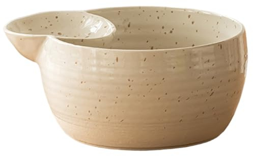 Chip and Dip Bowl, Ceramic Divided Sauce Bowls, Non-Slip Dumpling Plate, Easy to Clean Serving Plates for Home, Shop, Dinning Room