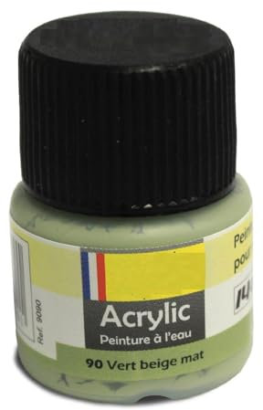 1 pot peinture de maquette : vert beige mat n° 90-12 ml - pour heller - accessoire maquette