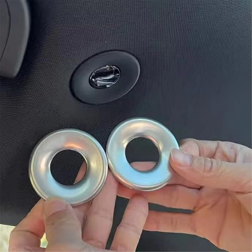 EFDDTBHE Compatibile con Smart per Elf #1 Paralume di Lettura Posteriore per Auto Adesivo Decorativo Accessori Interni Stile dell'auto(Silver)