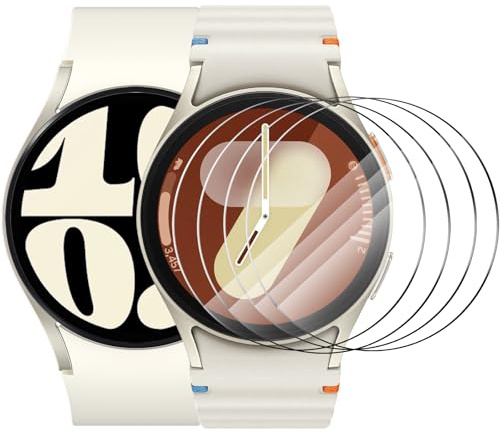 AK 4-Stück Schutzfolie Kompatibel mit Samsung Galaxy Watch 7 40mm, Wasserdichtes Anti-Kratzen HD Hartglas Displayschutzfolie, Spezielle Schutzfolie für Samsung Galaxy Watch 7 (40mm)