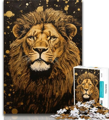King Lion Puzzle für Teenager, 1000 Teile, Lernspielzeug, Familienspiele, Geburtstagsgeschenk, Geschenke, 38x26cm