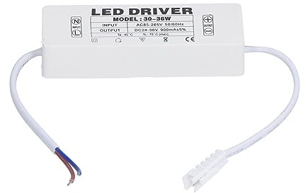 Fauitay Controlador LED Transformador LED Balasto LED Potencia de Corriente Constante 900 MA 24-42 V CC con Protección contra Cortocircuitos Silencioso Buena Disipación de Calor para