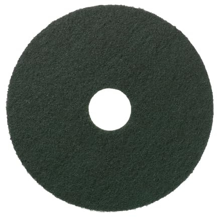 Scotch-Brite Floor Pad, Green, 432 mm, pack of 5, for scrubbing | Reusable pad, washable, resists clogging and loading, for good gloss improvement