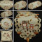 Eulen Tischläufer Tischdecke Kissenhülle Leinen-Optik Creme Beige Herbst Blatt Stickerei - Größe wählbar (ca. 45 x 110 cm Oval)