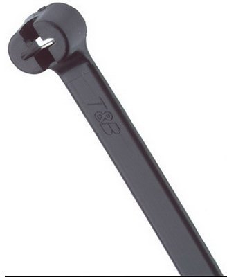 Thomas & Betts TY25MX ty-rap UV-Kabelbinder mit SS Lock, 17,8 cm LG. 50 lb Nylon schwarz 100/Pack