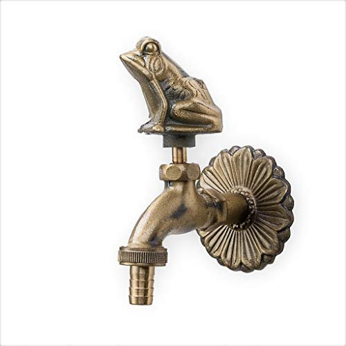 MD technic Nostalgischer Wasserhahn mit Froschmotiv für den Außenbereich Garten, Auslaufhahn, Antik