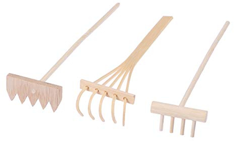 SUPVOX 3 Pz Mini rastrelli Sabbia Zen rastrello di bambù Strumento Decorazione Giardino rastrello di Sabbia Feng Shui Decorazione per la casa Tavolo da Ufficio