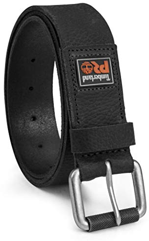 Timberland 38mm Boot Leather Belt 38 (38 mm), Stivali, Pelle, Nero (Patch in Gomma), 50 Uomo
