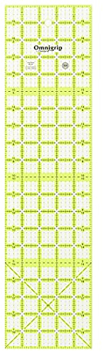 Omnigrid RN520 Omnigrip, rechteckig, 12,7 x 50,8 cm Lineal, Acryl Acrylnitril-Butadien-Styrol (ABS), neon, 5 x 20