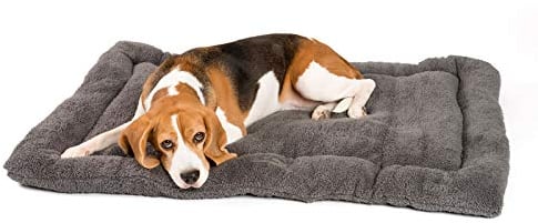 JAMAXX Selbstwärmende Thermo Hunde-Decke, Thermal Wärmematte, Fleece Kissen,Innovative Wärmedecke Hundematte Katzendecke (L) grau