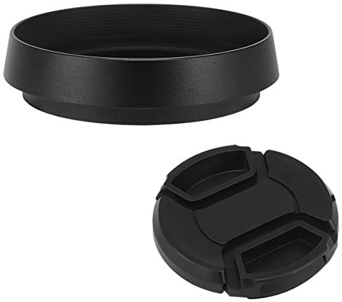 Haoge LH-LQ Gegenlichtblende aus Metall mit Deckel für Leica Q Q2 Q3 q3-43 Q-P QP Typ 116 Typ116 Kamera schwarz