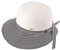 Miuno® Damen Sonnenhut Faltbarer Partyhut Stroh Hut Schleife Glocke H287 (Schwarz)
