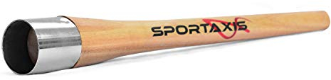 SPORTAXIS - Cricket-Griffkegel aus Holz, naturlackiert, Standardgröße (1 Stück)