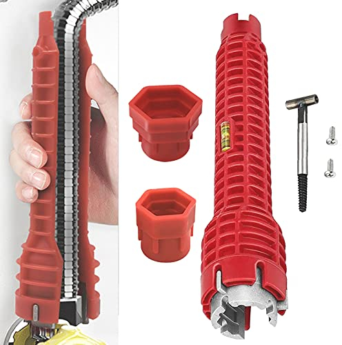 Sprießen Spülenschlüssel Installer Waschbecken Installer Multifunktional Sink Installer Doppelkopfschlüssel Waschbecken Reparatur Werkzeug Sanitär Werkzeug Faucet Installer für Badezimmer Küche