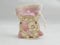 Digiglio Bomboniere Gastgeschenk für Geburt, Taufe, Set, 12 Stück, Schachteln für Konfekt, Babyflasche, Holz, Rosa mit Beutel
