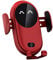 2022 Smart Wireless Auto-sensing Car Phone Stand Holder Charger Fast Charging Fashion, Smart Infrared Sensor Mobile Phone Charging Base, for Car Air Vent (Red)