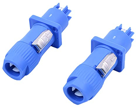 WANGCL 2 Pack 3-Pin PowerCon Male and Female Head Connectors for Power or Signal Input or Output Jacks for Stage Light and Speakers