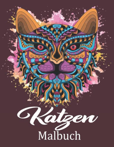 Katzen Malbuch: Katzen zeichnen, um Stress abzubauen. Malbuch für Erwachsene mit Mandala-Katzen-Geschenkideen, Katzenliebhaber