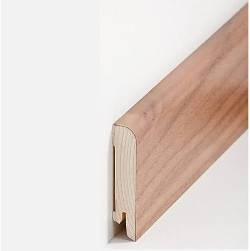 Südbrock | Battiscopa | 15.70.23 | Profilo arrotondato | 15 x 70 x 2500 mm | impiallacciatura in vero legno | noce | battiscopa moderno | 1 pezzo