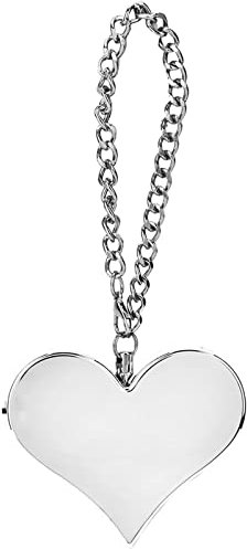 Alarme personnelle audible de sécurité 130DB, sirène d'autodéfense d'urgence de trousseau d'alarme en forme de coeur pour femmes/hommes/enfants/personnes âgées(argent)