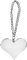 Alarme personnelle audible de sécurité 130DB, sirène d'autodéfense d'urgence de trousseau d'alarme en forme de coeur pour femmes/hommes/enfants/personnes âgées(argent)