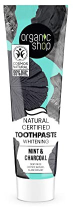 Organic Shop Zertifizierte natürliche Zahnpasta, Whitening, Minze und Kohle