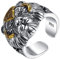 Bysonglezai Ringe Damen Ring Herren Schmuck Frauen Geschenk Einstellbarer Luxus-Begegnungs-Tigerkopfring Männlicher Tiger Mode Einstellbare Hip-Hop-Persönlichkeit Großer Dominant Einstellbarer Tig