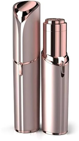 Facial Hair Removal for Women: Electric Hair Removal Device - Rechargeable Painless face Razor for Chin Upper Lip Peach Fuzz with Light (Gold)