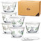 TDN Boîte conservation alimentaire verre, 18 pièces (6 contenants 480ml+6 couvercles+6 sous-verres), Réutilisables, Sans BPA, Compatibles micro-ondes, Congélateur et lave-vaisselle(chats)