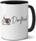 Kilala Motiv Tasse weiß, mit Dorfkind Aufdruck und Simson S51 Moped Motiv rot, Name personalisiert, Geschenk für Mofafahrer und Mopedfahrer