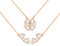 Dochais Collana a Forma di Cuore, Collana Quadrifoglio Oro Rosa, Collana Cuore Apribile, Collana di Cuore Magnetico, Collana Lucky per Donna Ragazza Uomini
