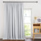 PONY DANCE Wohnzimmer Gardine mit Kräuselband Weiß 1 Stück Thermo Gardinen Hitzeschutz für Große Fenster Verdunklungsvorhänge für Schienen Vorhang Blackout, Grau-weiß, H 245 x B 300 cm
