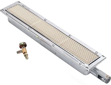 Cozyel Infrarotbrenner gasgrill, Keramik-Infrarot-Brenner, Barbecues Infrarot Seitenbrenner, Gas Camping Brenner Infrarotbrenner gasgrill Keramikheizung zum BBQ Kochen Grillen Braten, 44 X 9,5 cm