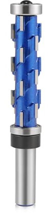 Trvoxviq Flush Trim Router Bit Up Down Bearing Slotted Spiral Trimming Router Bits End Mill with Nano Coating, 1/2'' Shank Milling Cutter Tools with Tungsten Steel Blade for Woodworking(1/2x3/4x65'')