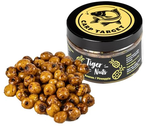 Carp Target - Hakenköder Tigernüsse - Köder für Karpfenangeln - Gekochter Tigernüsse für Karpfen-Größe 14-18 mm