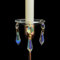 2 Pack Glass Candle Bobeches for 7/8 inch Candle, Reinforced Glass Candle Rings, Wax Drip Catcher for Candlestick Holders with Pendant